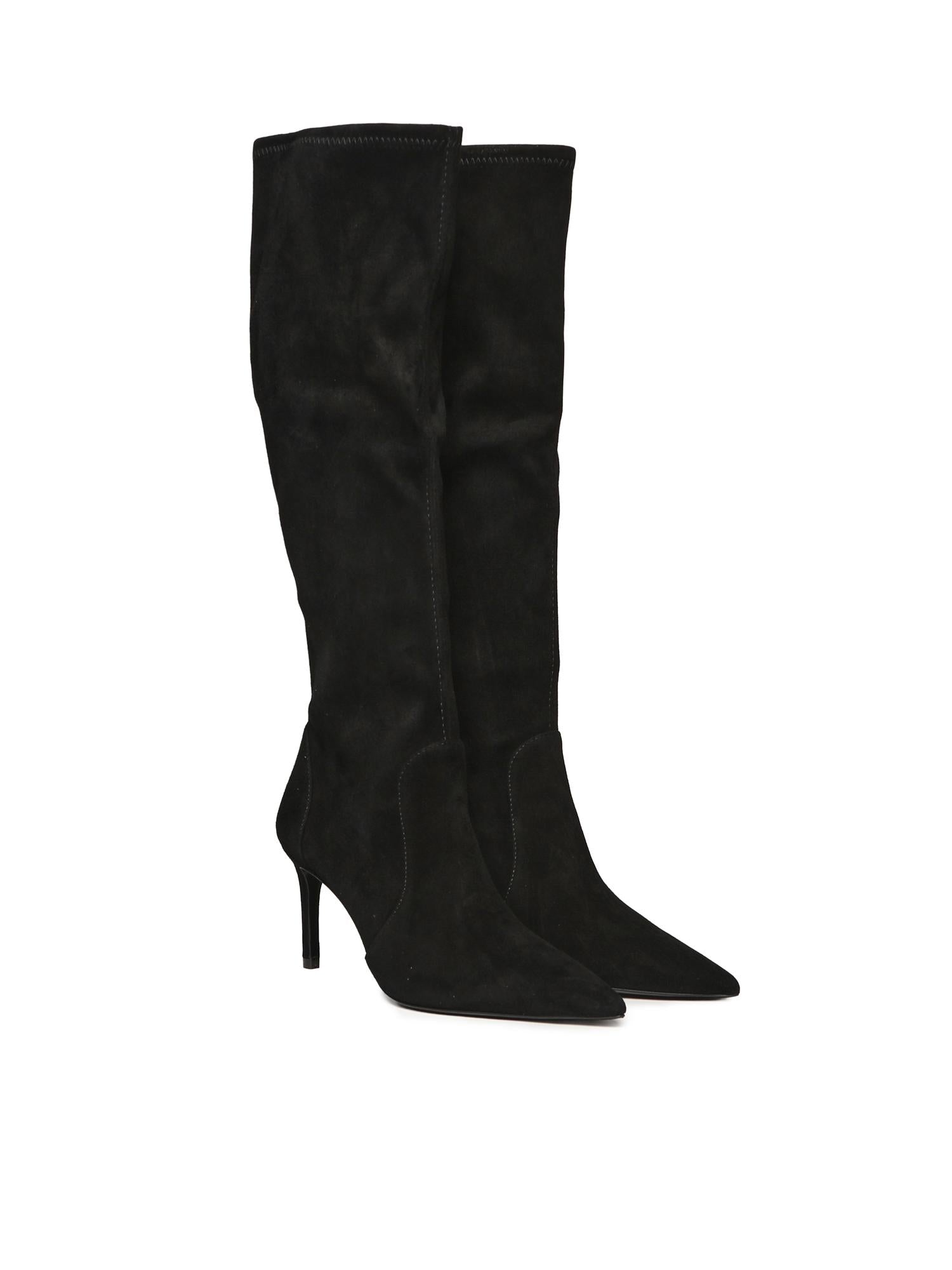 Stivali Stuart Power in suede<BR/> SJ979 BLK STUART WEITZMAN 