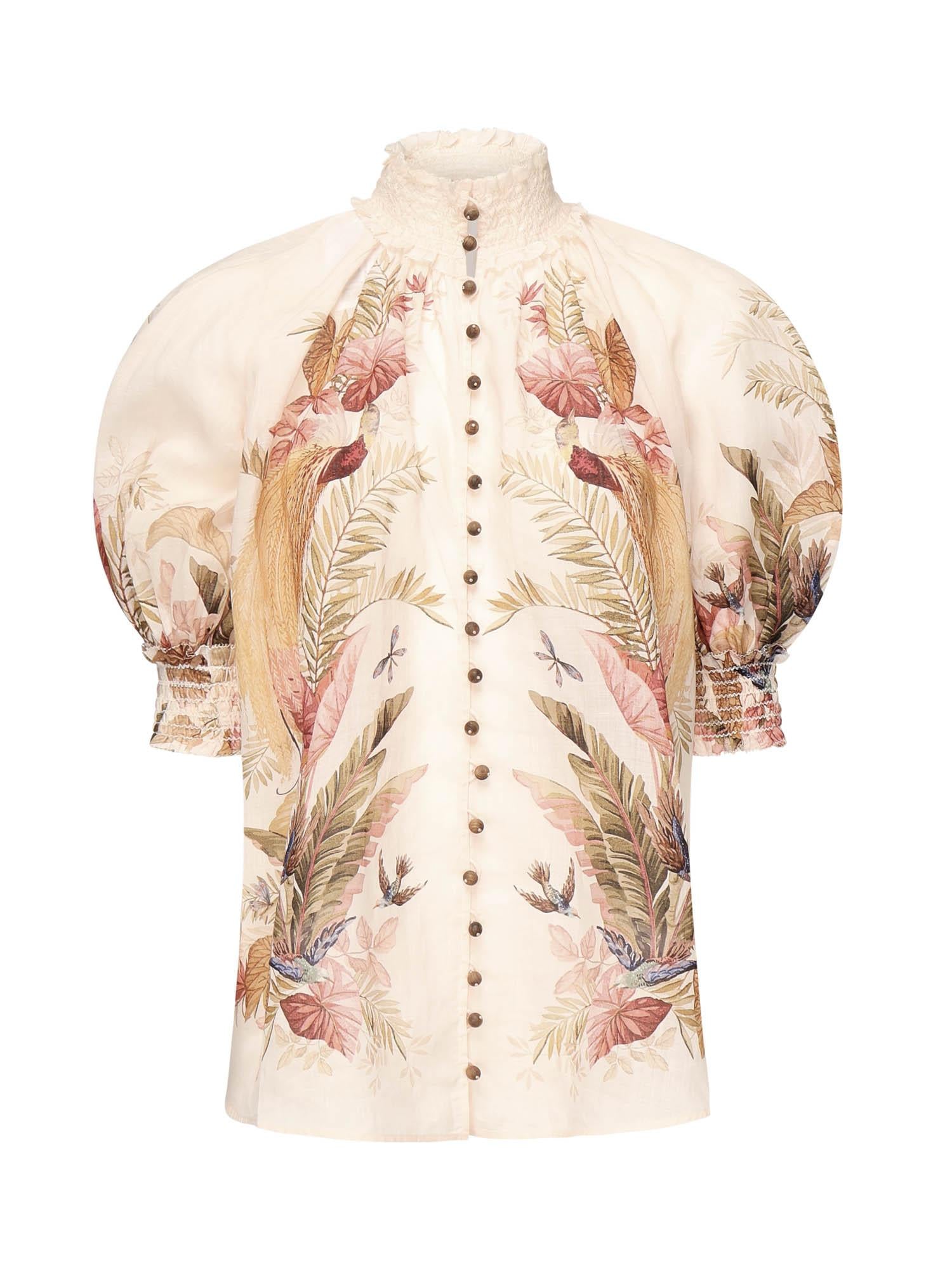 Camicia Ascension in ramié 4556TSS253 CRMPLMFLO ZIMMERMANN 