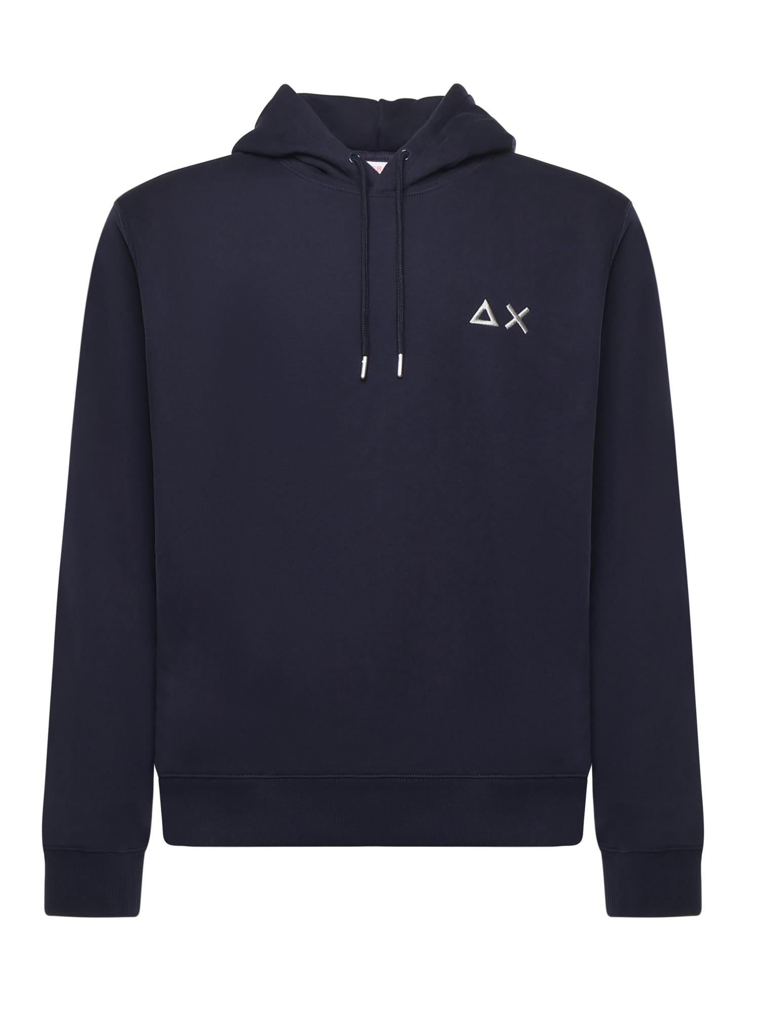 Felpa in cotone con logo F45104 07 SUN 68 