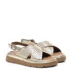 Sandalo flat Thea Tress A55379 PLATINO CARMENS 