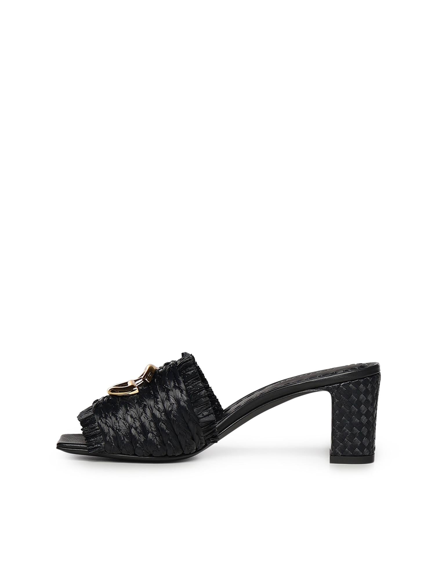 Mules in rafia con logo CR1993 AN21780999 DOLCE & GABBANA 