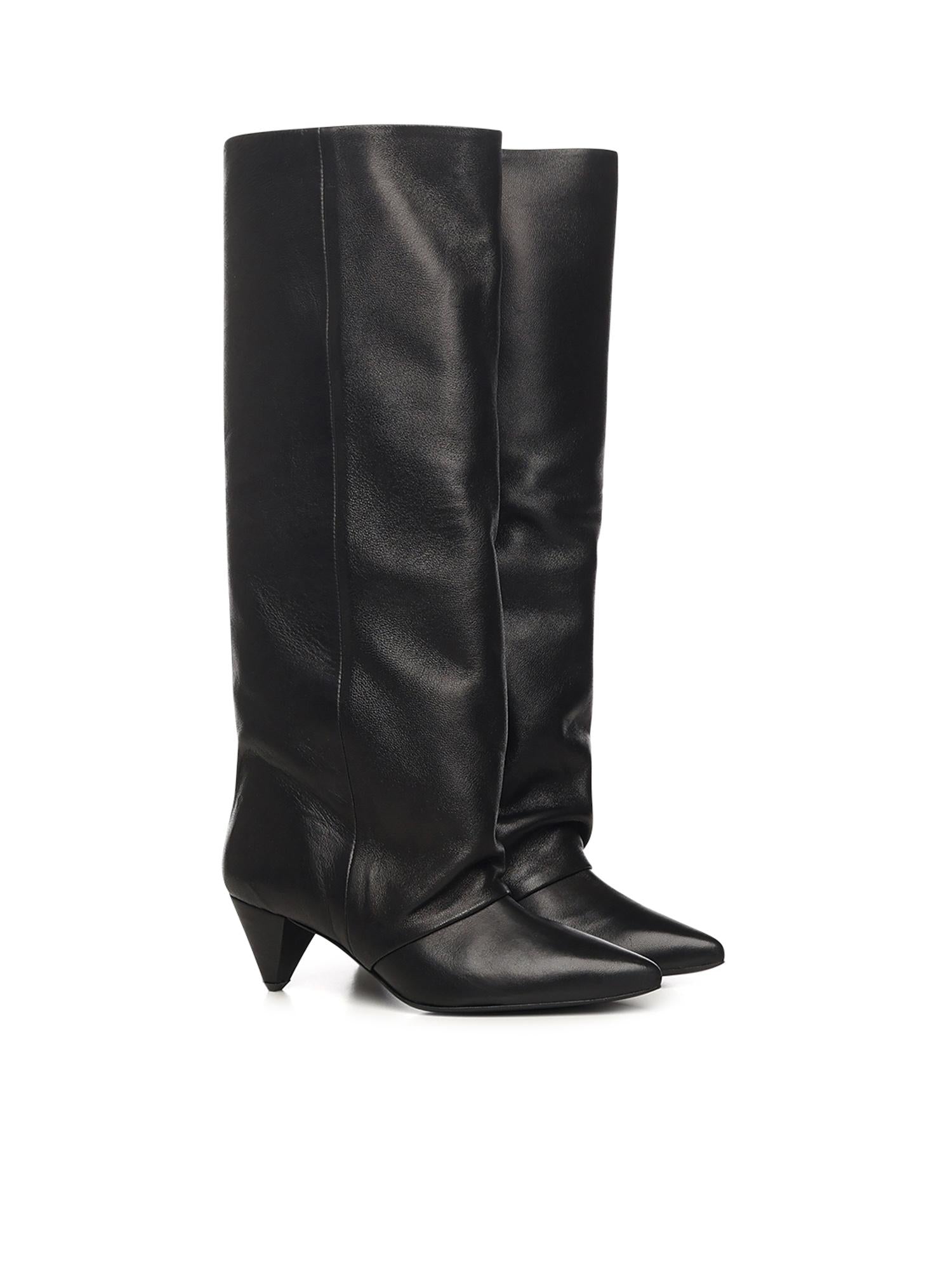 Stivale alto in pelle ALIANA NERO ALCHIMIA 