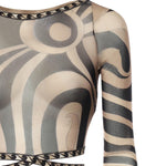 Top cropped stampa Marmo 6HJM32 6H769007 PUCCI 