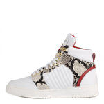 SNEAKERS 1990 BIANCHE E PITONATE IN PELLE AI 2020 1990 PYTONWHITE-GREY GIULIANO GALIANO 