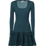 Abito Crinoline in lana con ruche AA9R2867K164C 673 ALAIA 