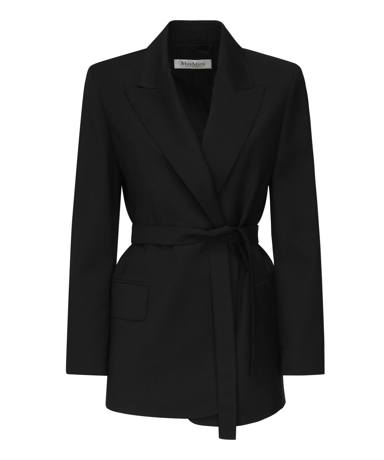 Blazer in tela di lana con cintura 2521046101600 004 MAX MARA 