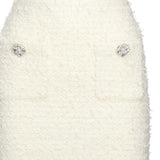 Minigonna in maglia bouclé<BR/> AW25028SK C SELF-PORTRAIT 