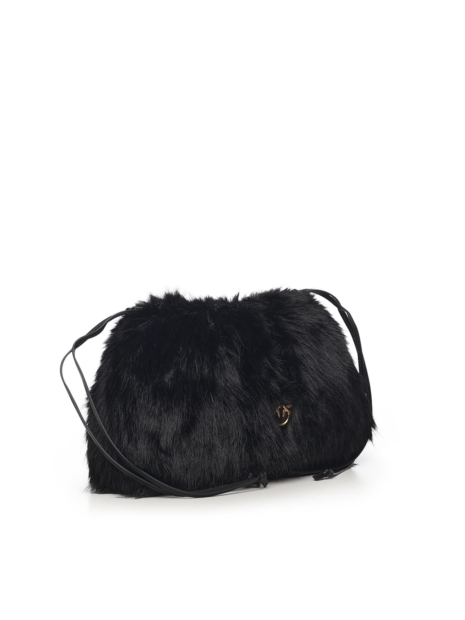 Maxi clutch in eco-pelliccia con logo 105909 A2VZZ99Q PINKO 