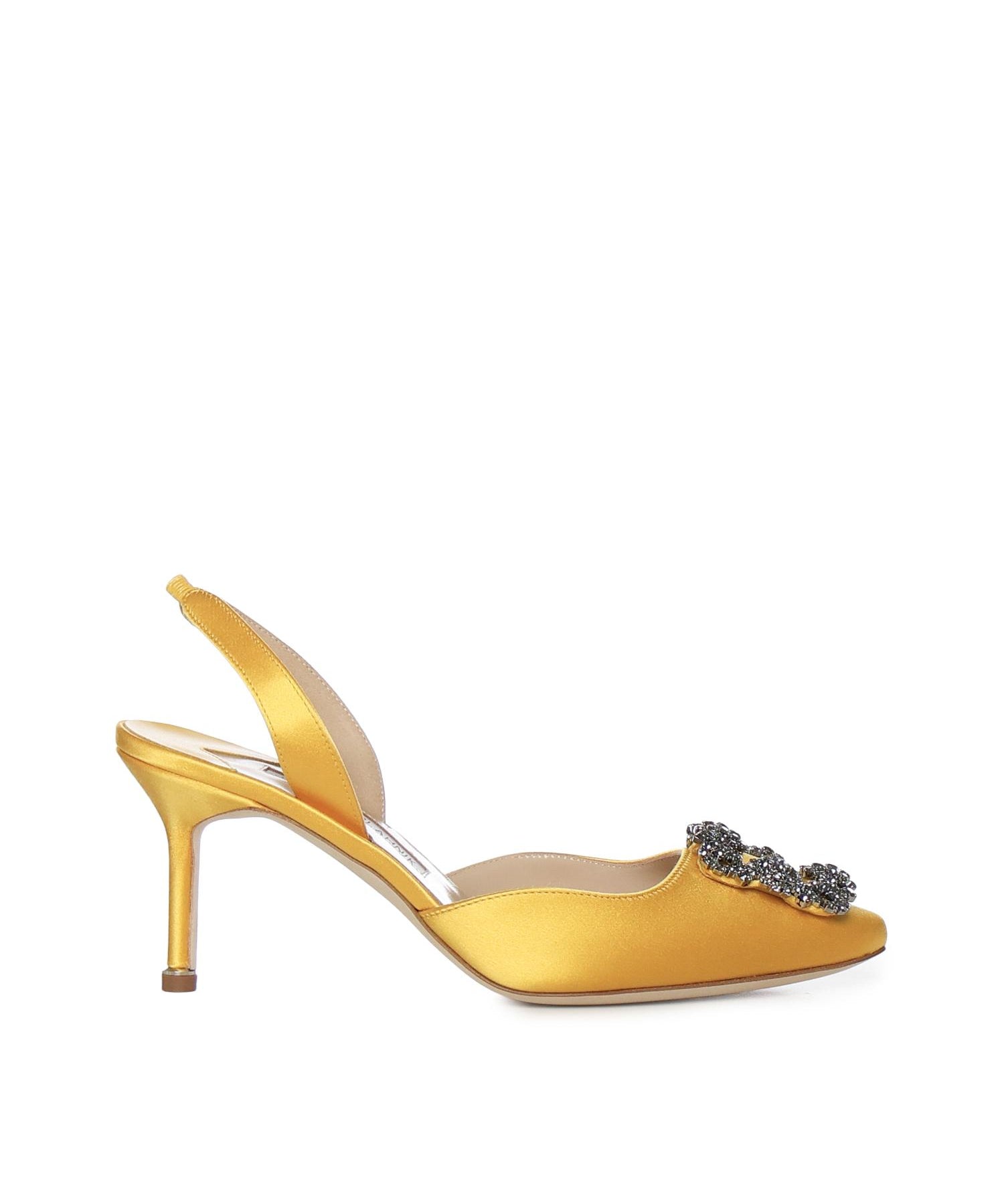 Décolleté slingback Hangisi in raso 4190473 7307 MANOLO BLAHNIK 