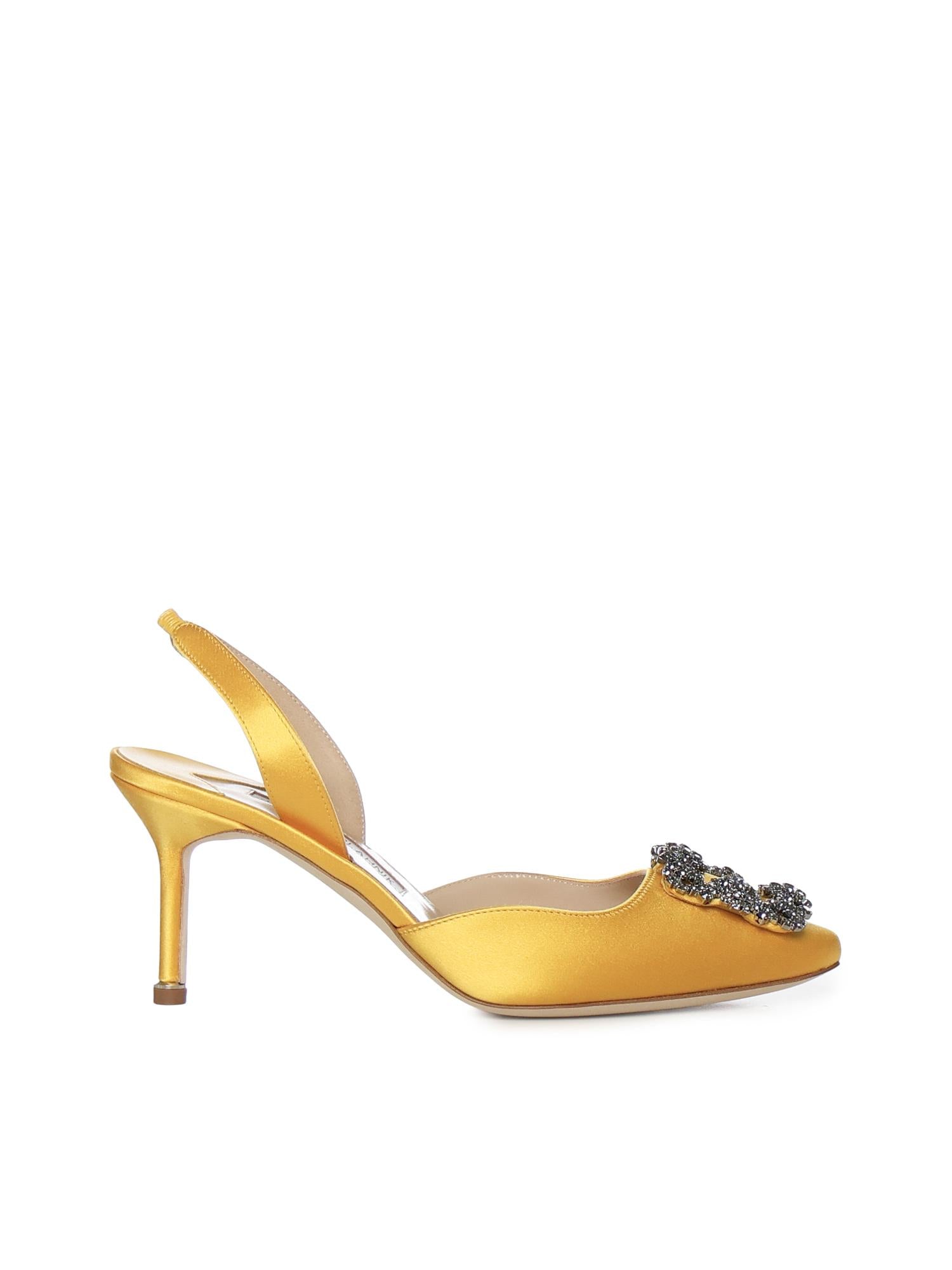 Décolleté slingback Hangisi in raso 4190473 7307 MANOLO BLAHNIK 