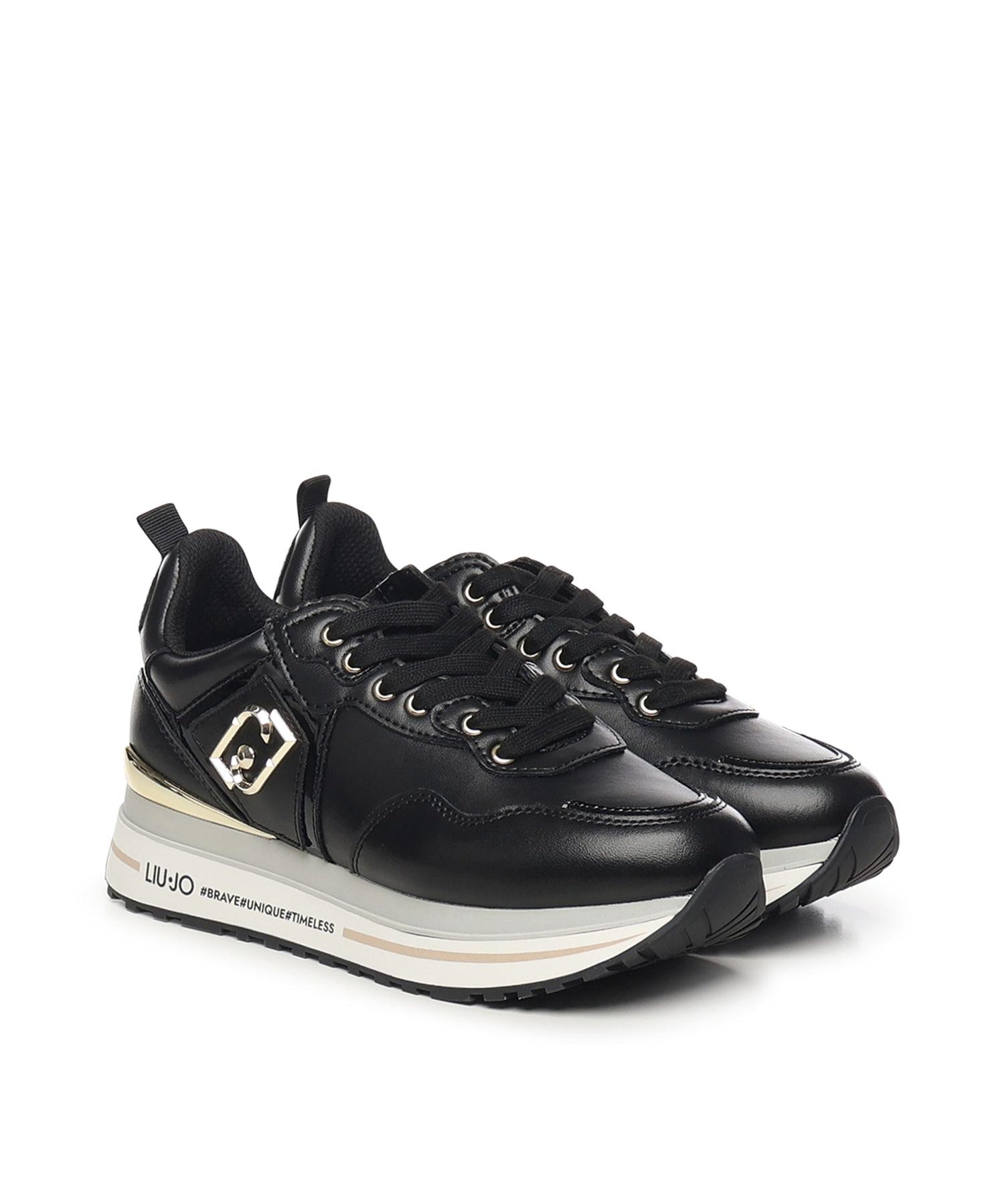Sneakers platform in pelle<BR/> BF5009P0102 22222 LIU JO 