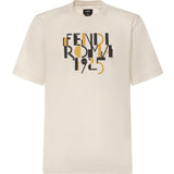 T-shirt in cotone con  stampa logo FY0936 AVOHF1J7C FENDI 