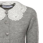 Cardigan con colletto in pizzo RS26123C GR SELF-PORTRAIT 