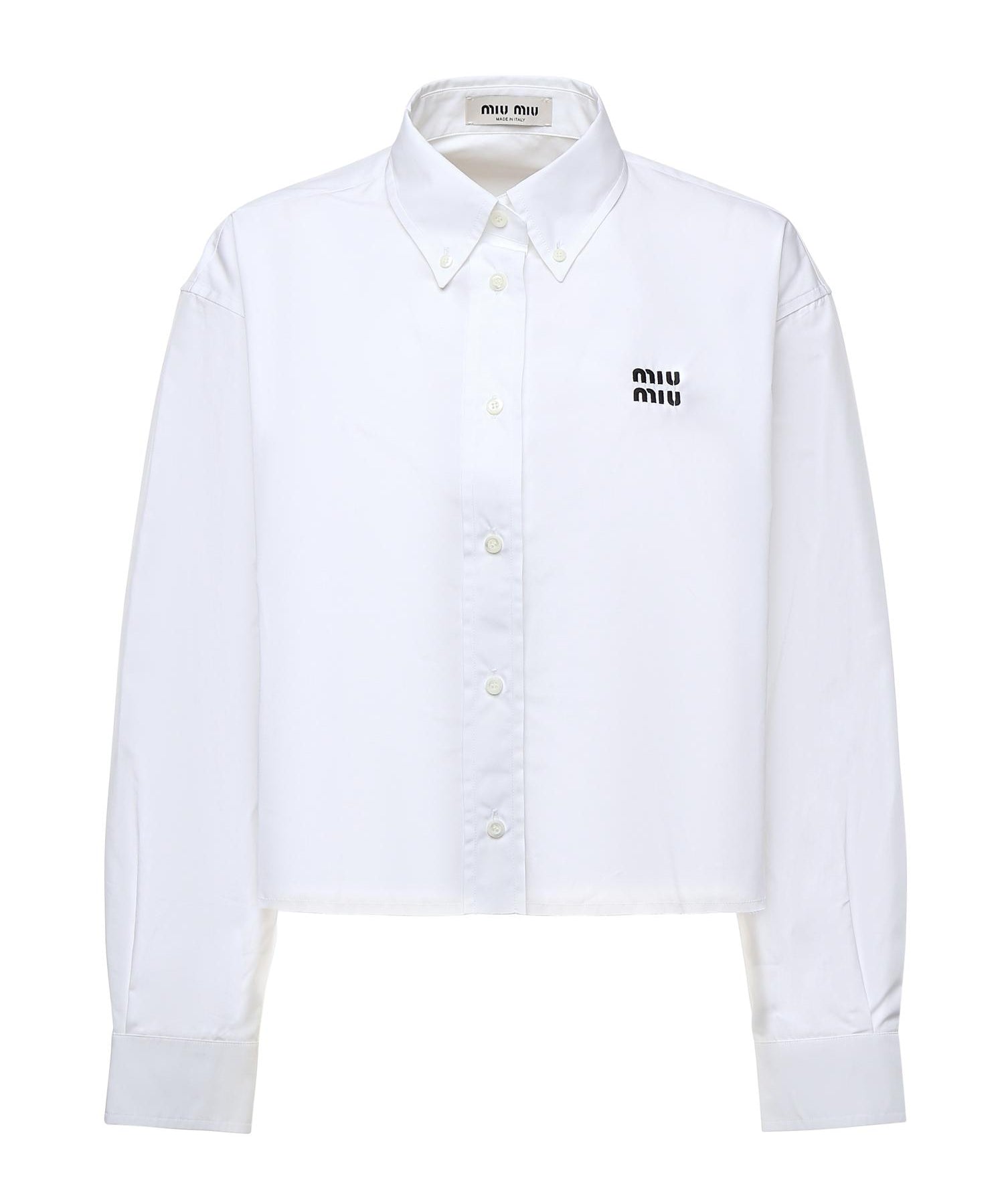 Camicia in popeline con logo MK1659 10RGF0009 MIU MIU 