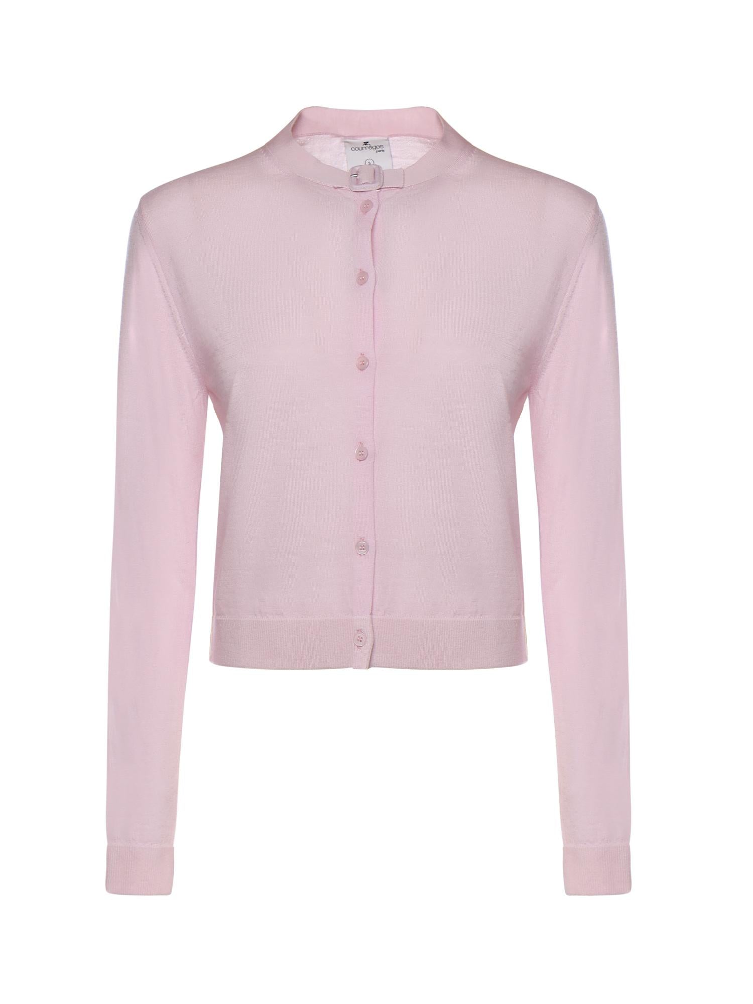 Cardigan in lana merino 126MGI045FI0071 5022 COURREGES 
