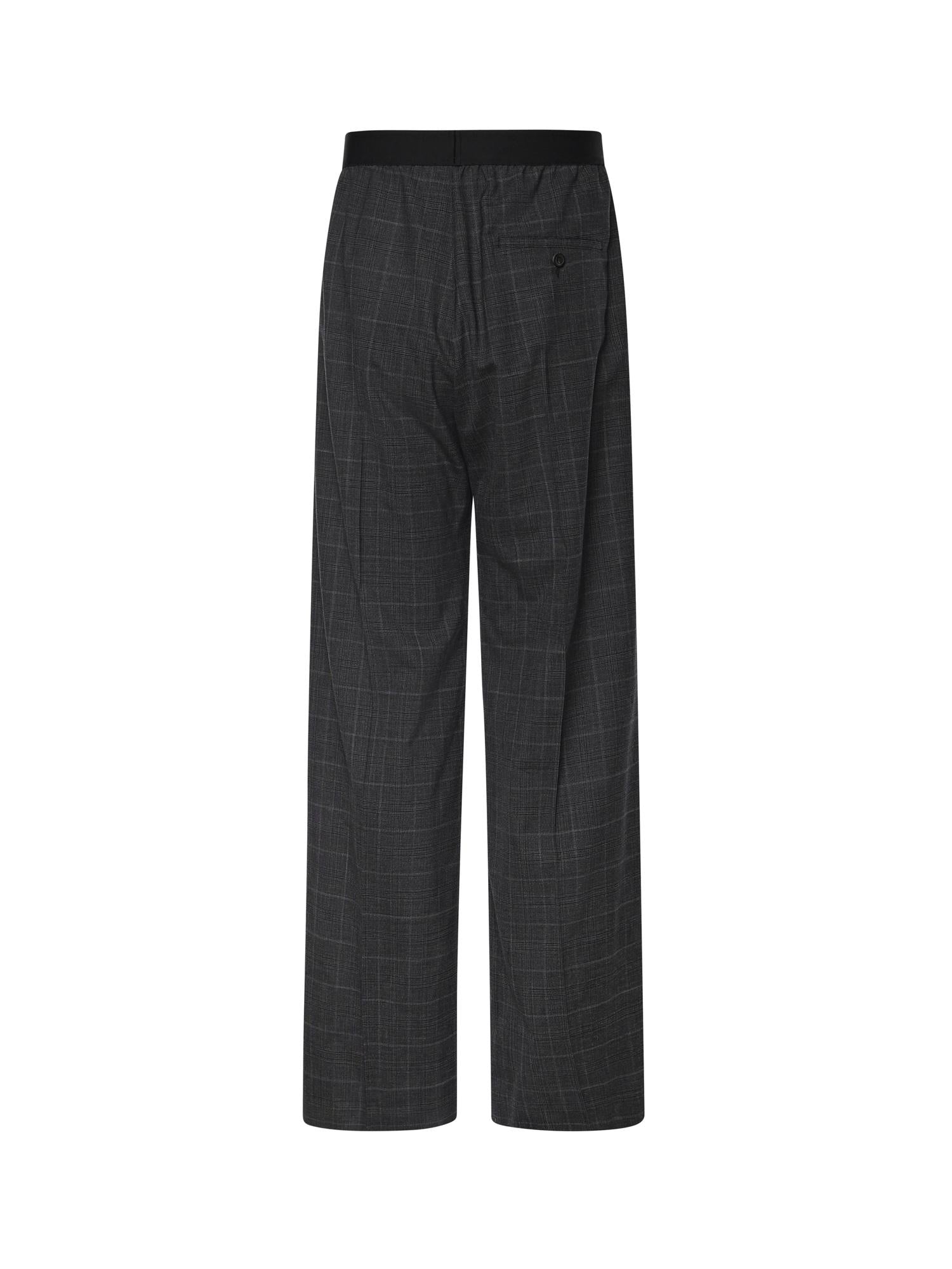 Pantaloni check in lana con logo 866537 TQT081441 BALENCIAGA 
