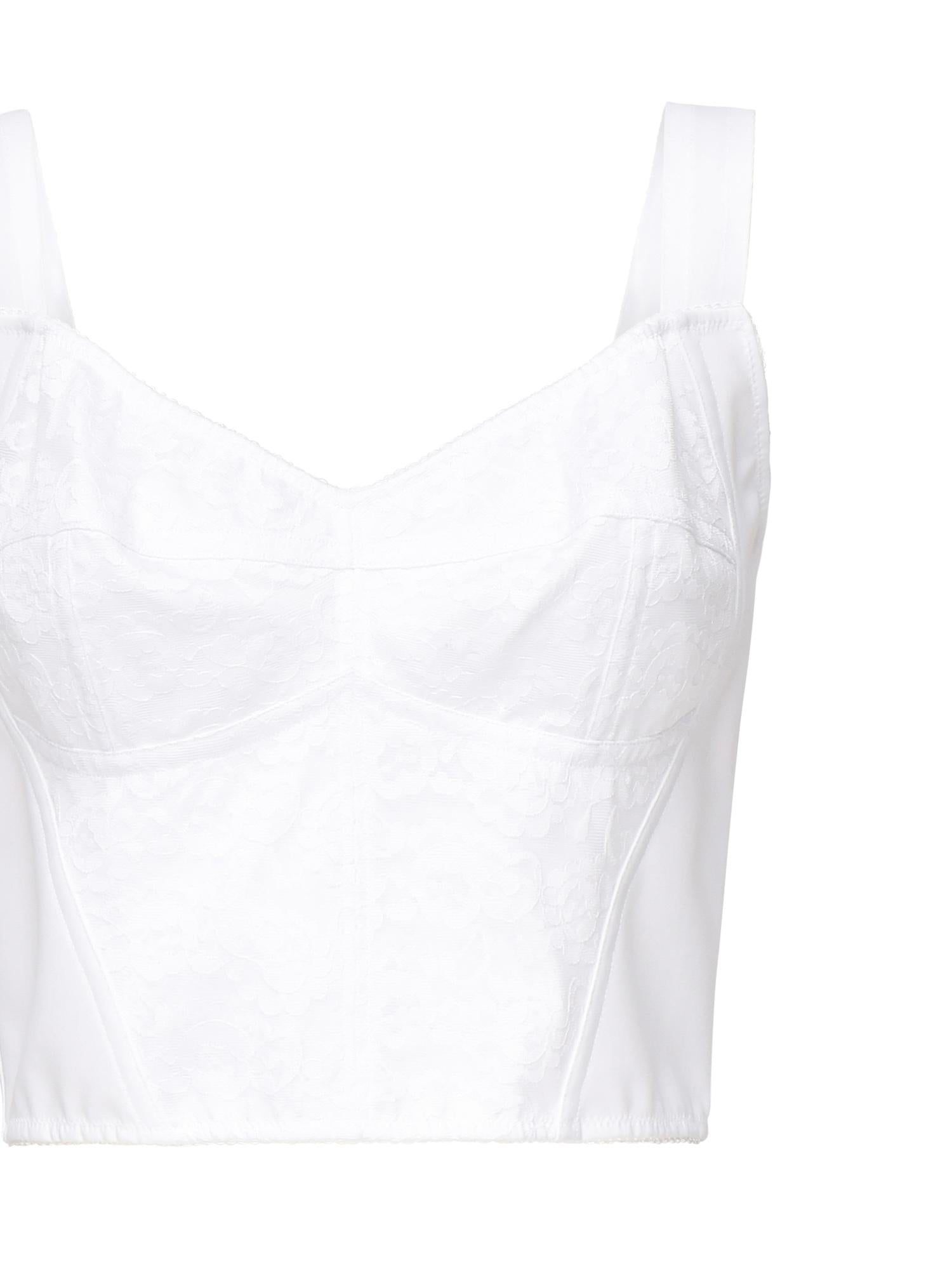 Top bustier in guaina jacquard e pizzo F7T19T GDCLQW0800 DOLCE & GABBANA 