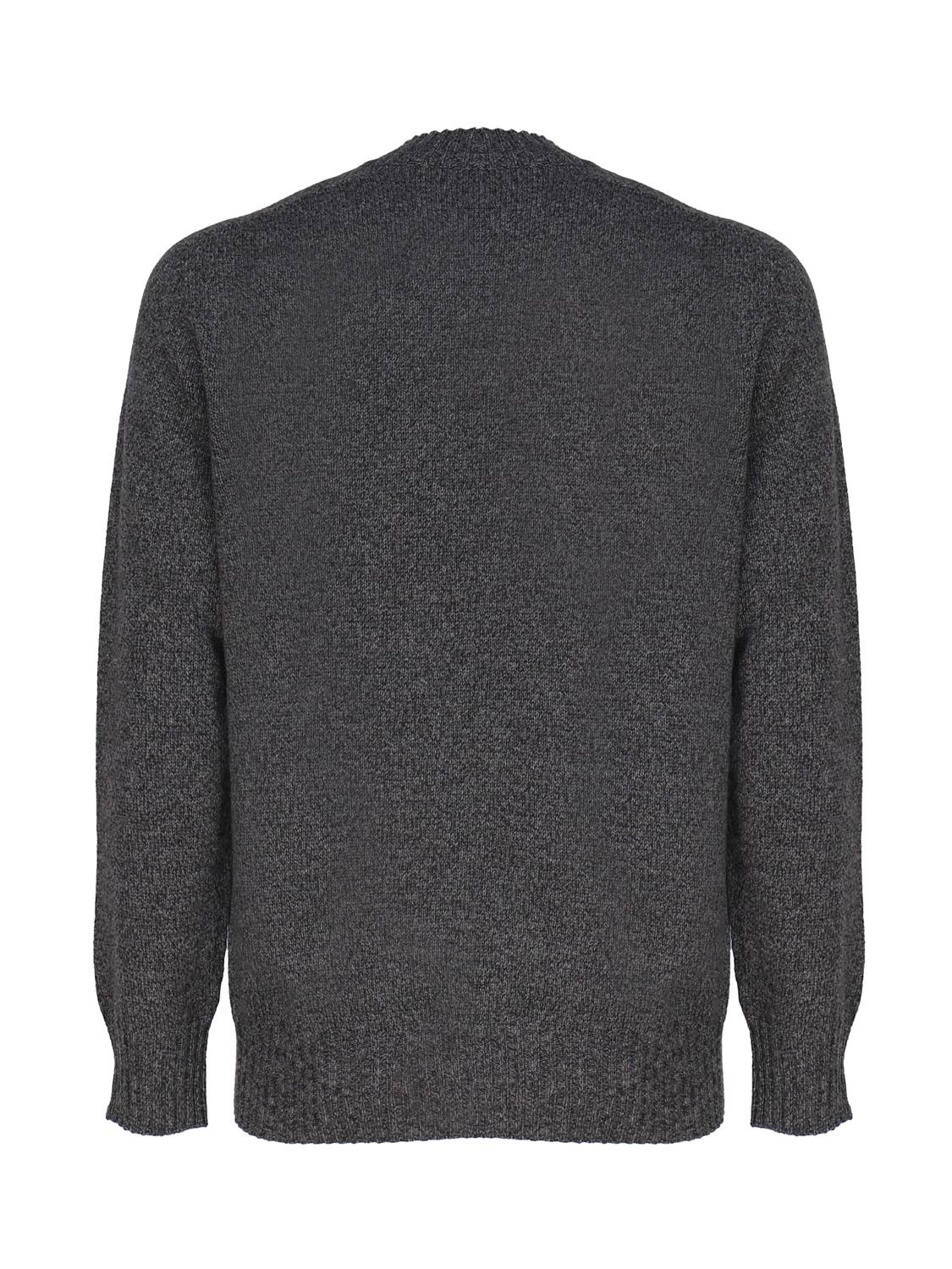 Maglia girocollo in cashmere mouliné UXA249 Y1B10EM453 MALO 