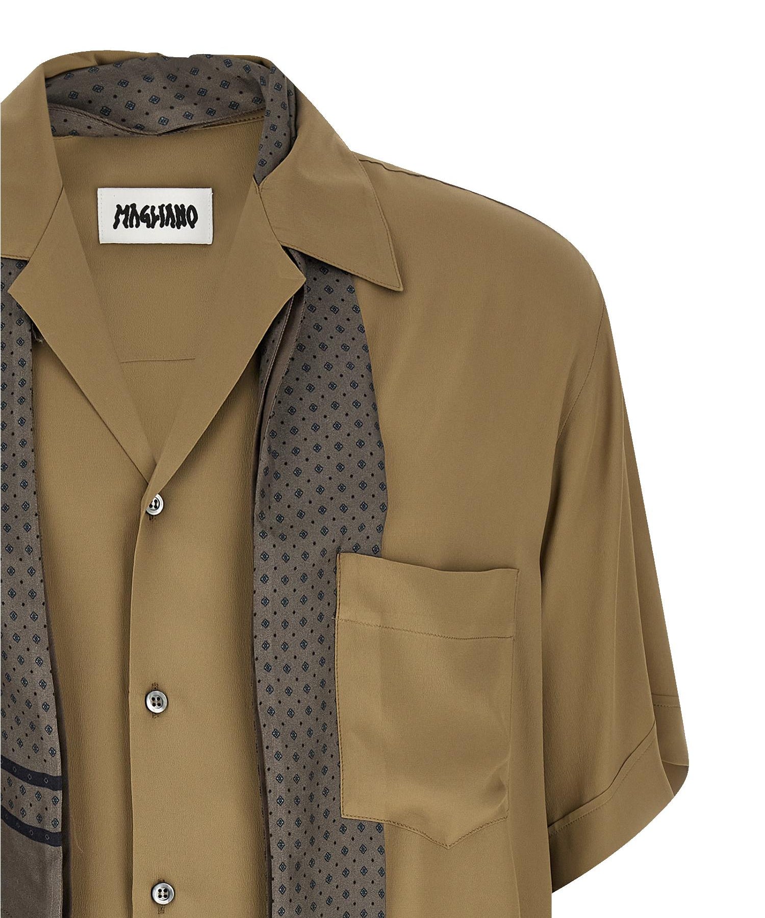 Camicia Pasolini in acetato e seta MGSS26SH01870 6073 MAGLIANO 