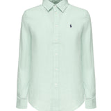 Camicia in lino con logo<BR/> 211970730013  POLO RALPH LAUREN 