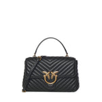 Borsa a mano media Love Bag Puff Chevron in nappa 100043 A0GKZ99Q PINKO 