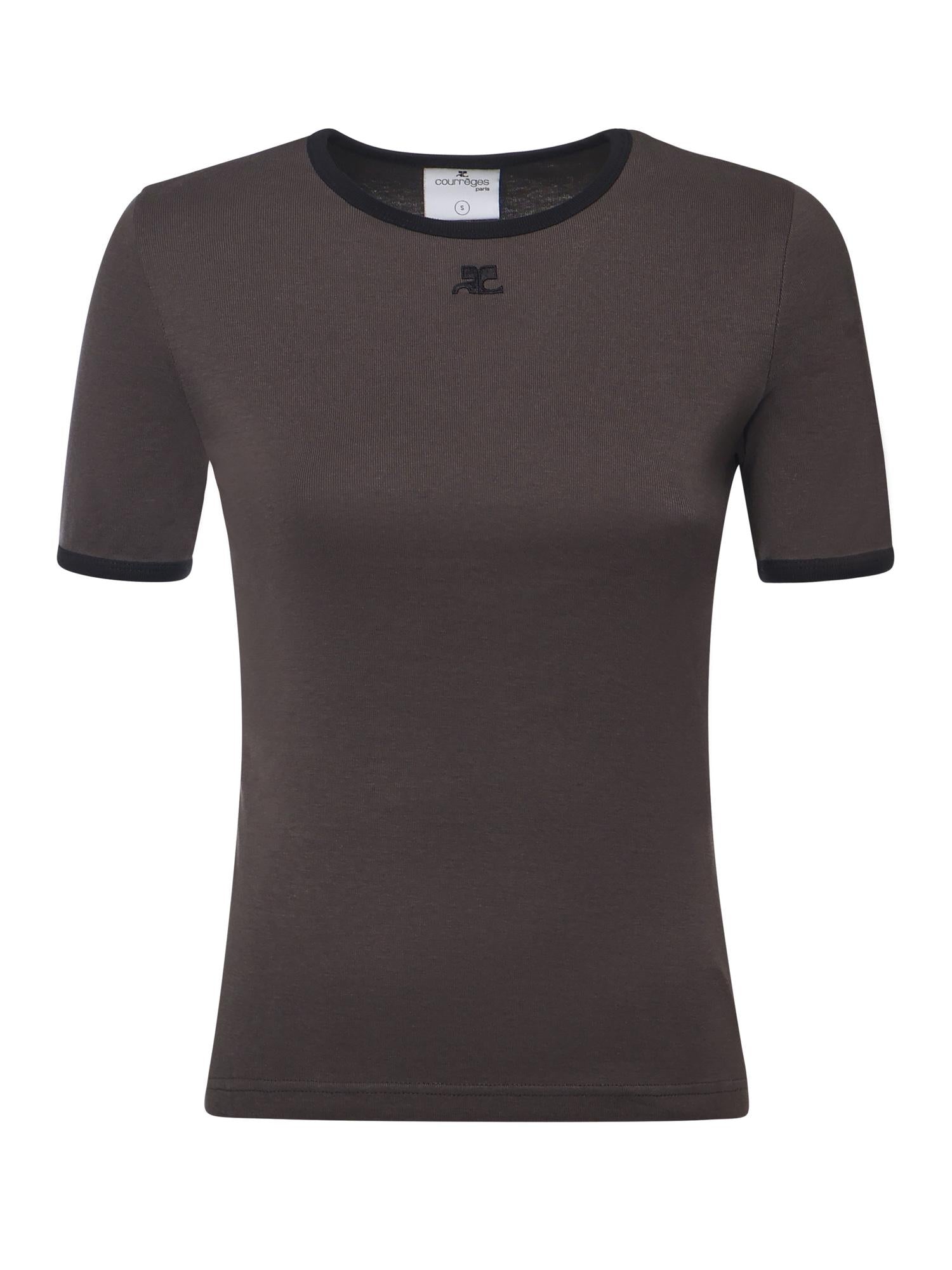 T-shirt in cotone con logo 125JTS017JS0203 B212 COURREGES 
