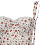 Abito corto in popeline stampa Roselline F60F9T HS5UBHA5XJ DOLCE & GABBANA 