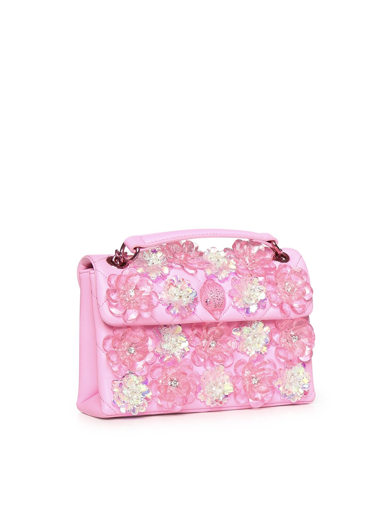 Borsa Kensington in pelle con cristalli 4373598109 PINK KURT GEIGER 
