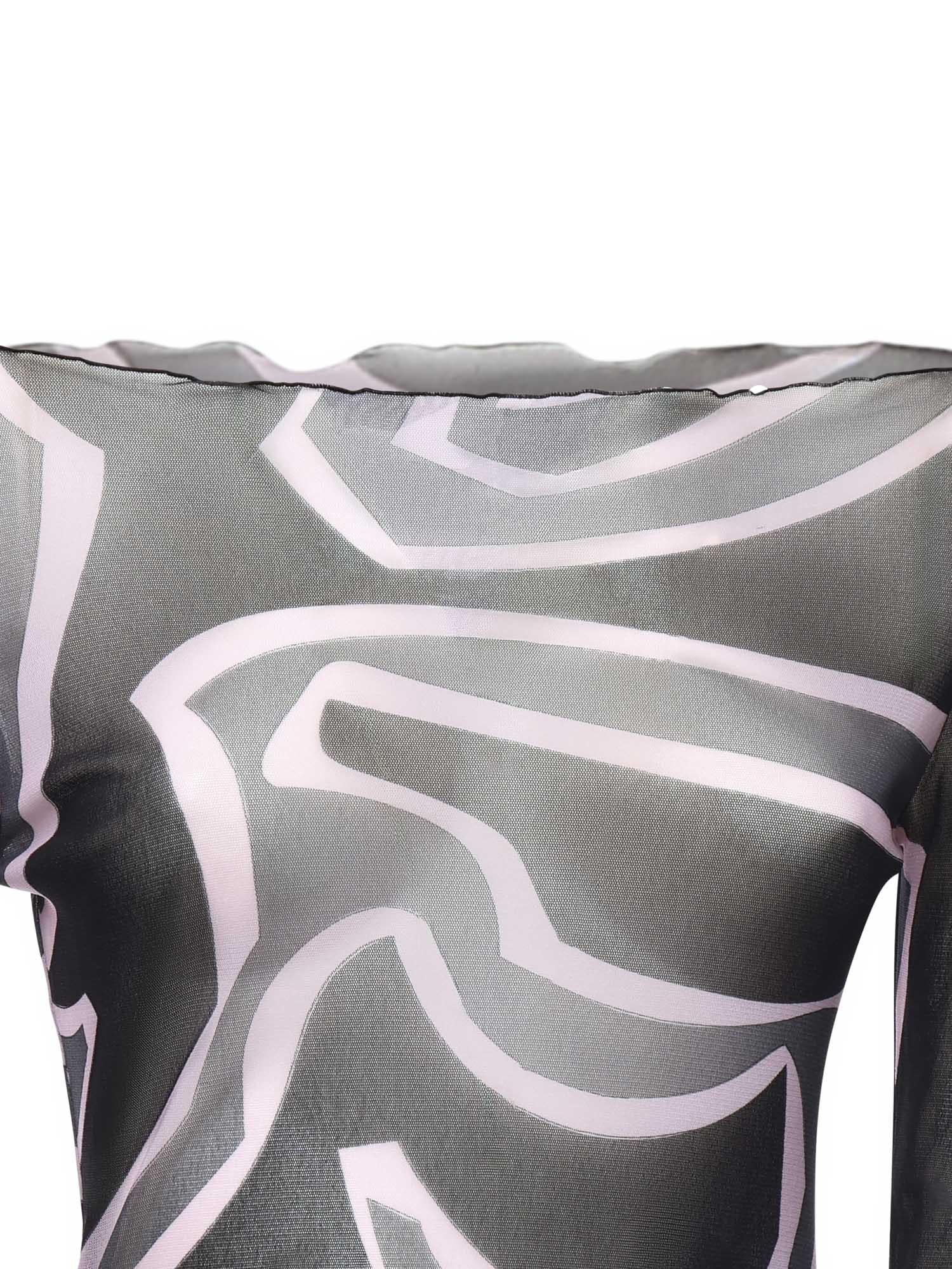 Abito in tulle con stampa marmo 5UJI35 5U749047 PUCCI 