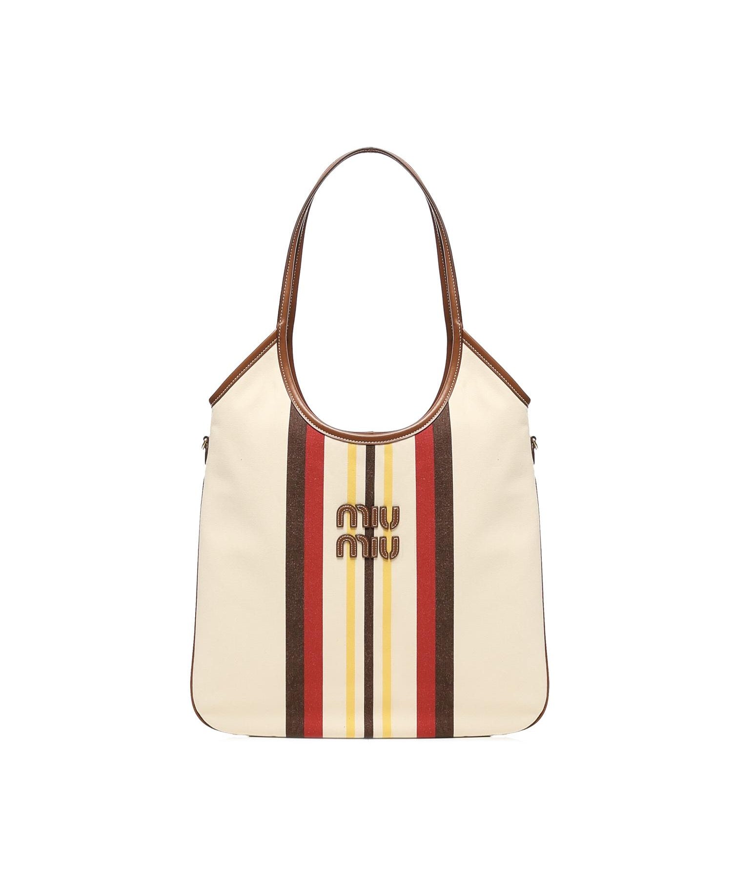 Borsa IVY in canvas e pelle 5BG231 2IBCF061W MIU MIU 