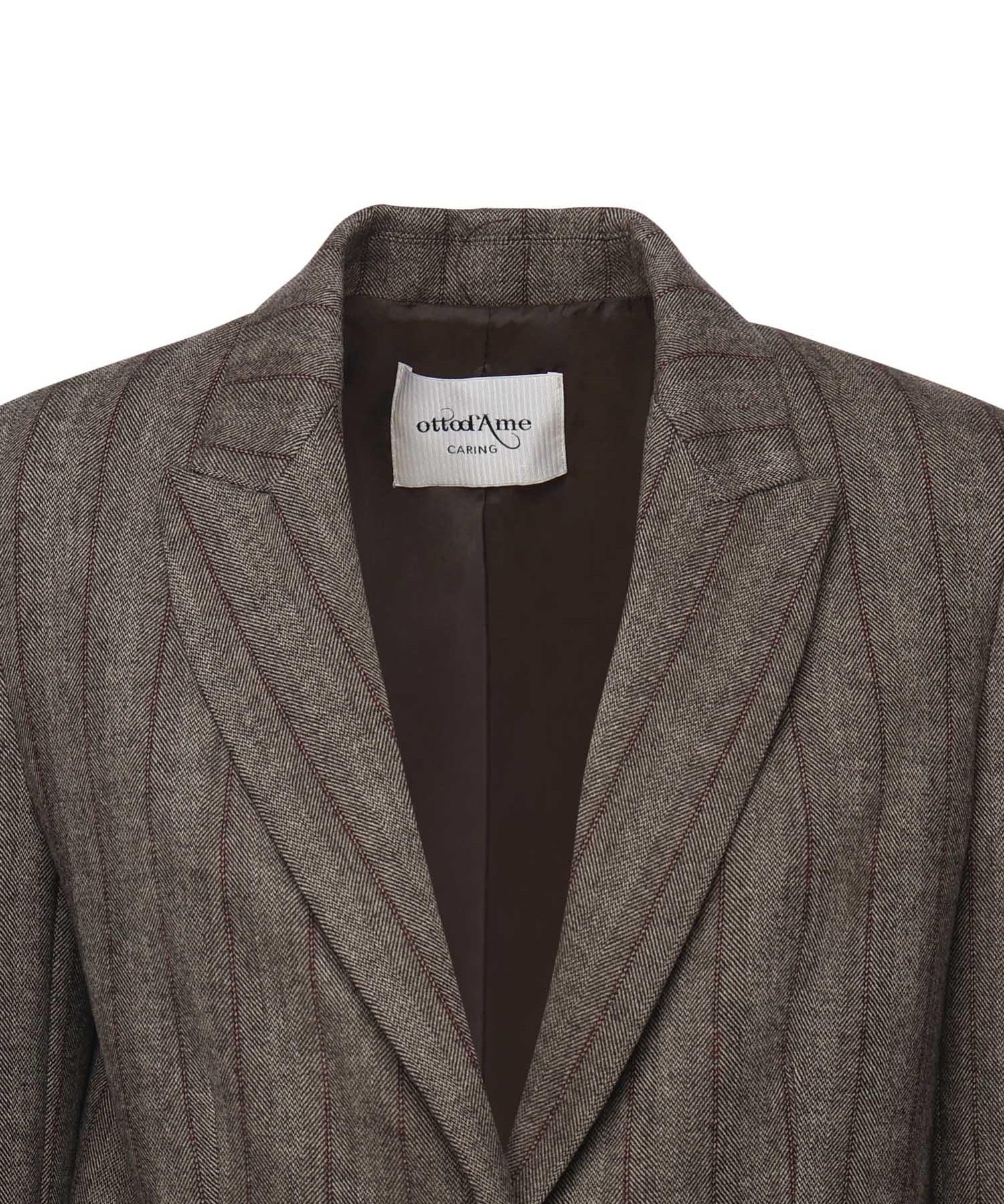 Blazer gessato in viscosa misto lana DG6163 VAR.UNICA OTTOD'AME 