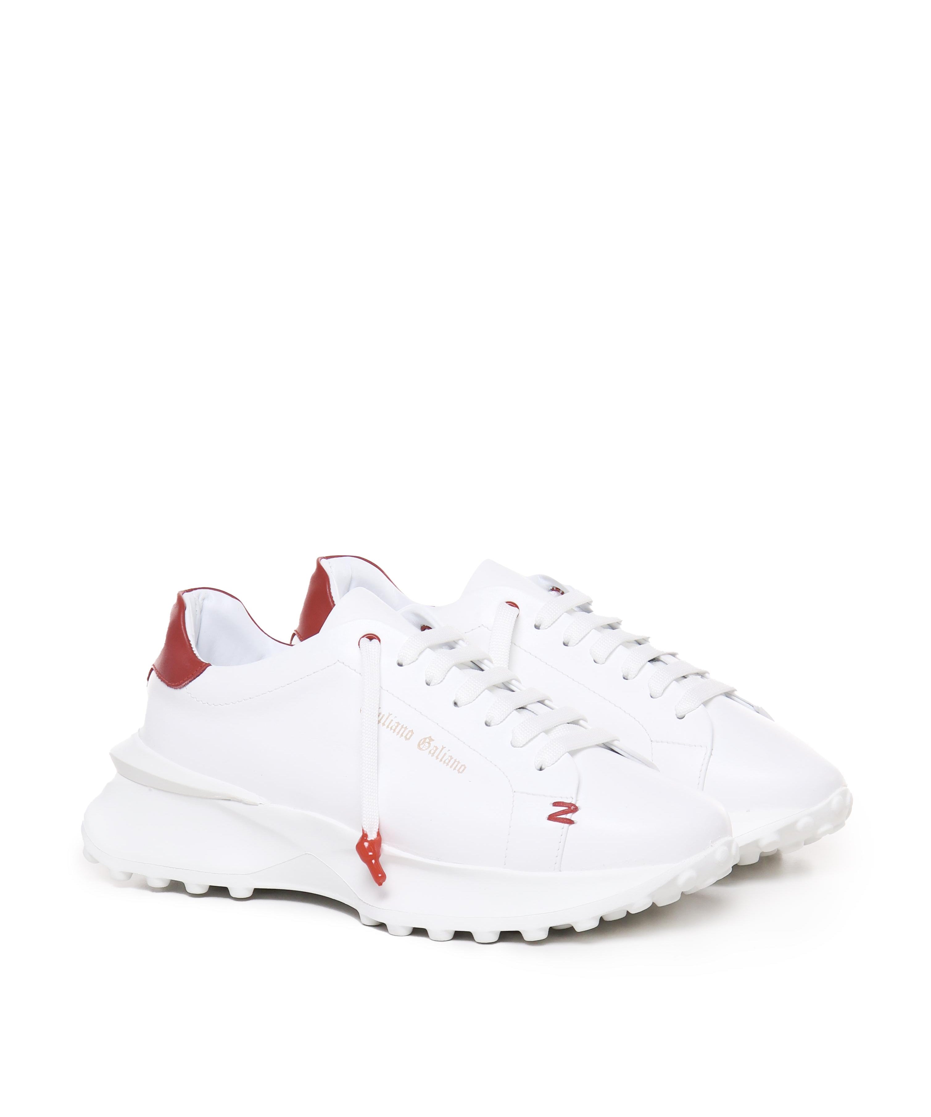 Sneakers raptor 1 in pelle RAPTOR1 NAPPAWHITE/RED GIULIANO GALIANO 