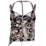 Top foulard in seta con stampa Soleil 6HRM47 6H854063 PUCCI 