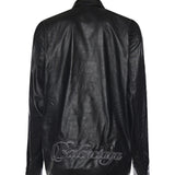 Overshirt in pelle con logo 856341 TRS131000 BALENCIAGA 