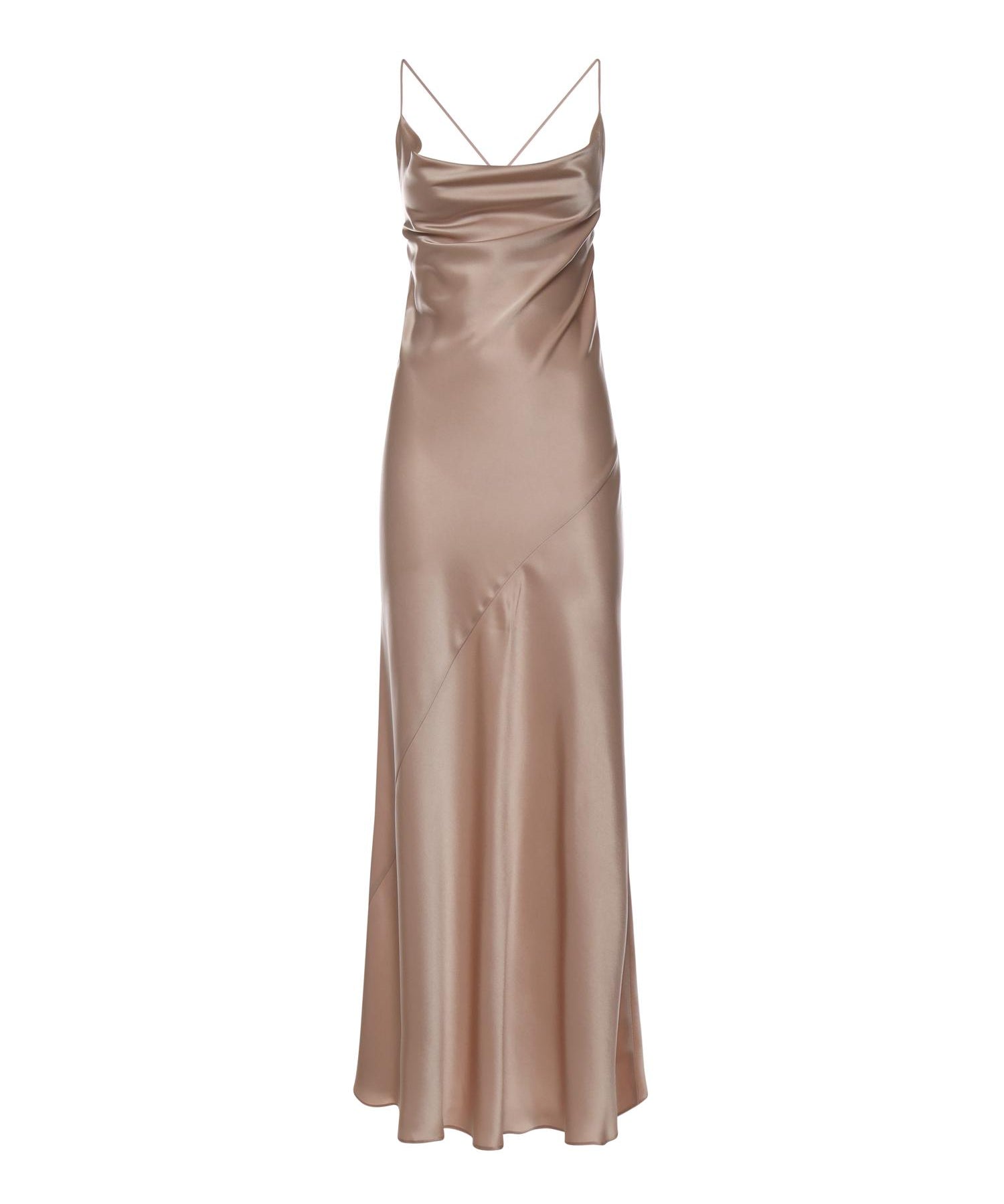 Abito slipdress lungo in satin 106587 A1Y5Q35 PINKO 