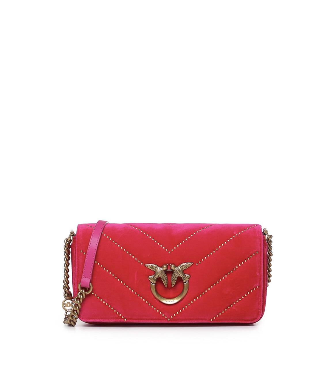 Borsa Love Click Horizontal mini in velluto 100068 A17GQ83Q PINKO 