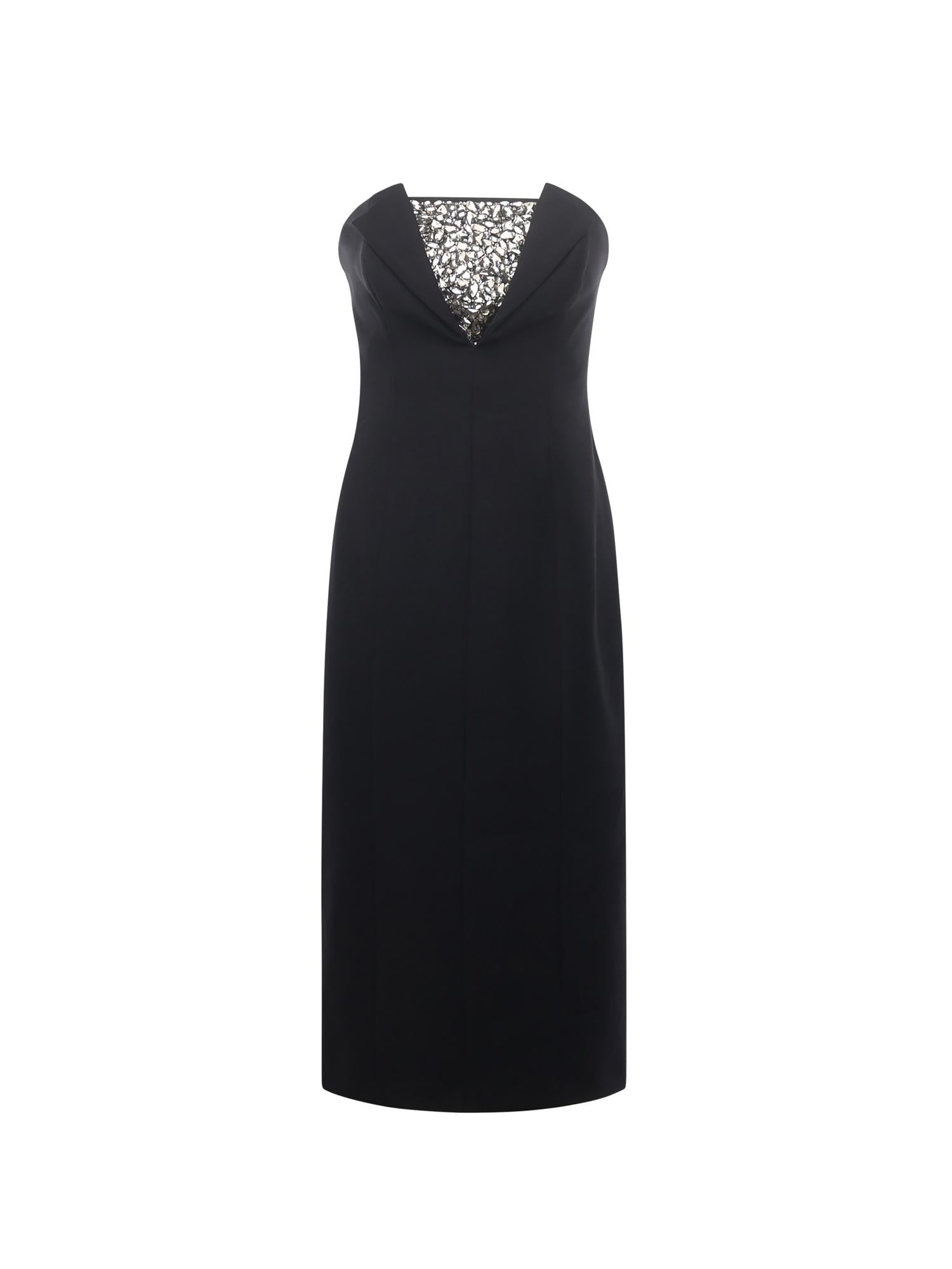 Abito tubino con ricamo di strass 79AAO416 N0356899 GENNY 