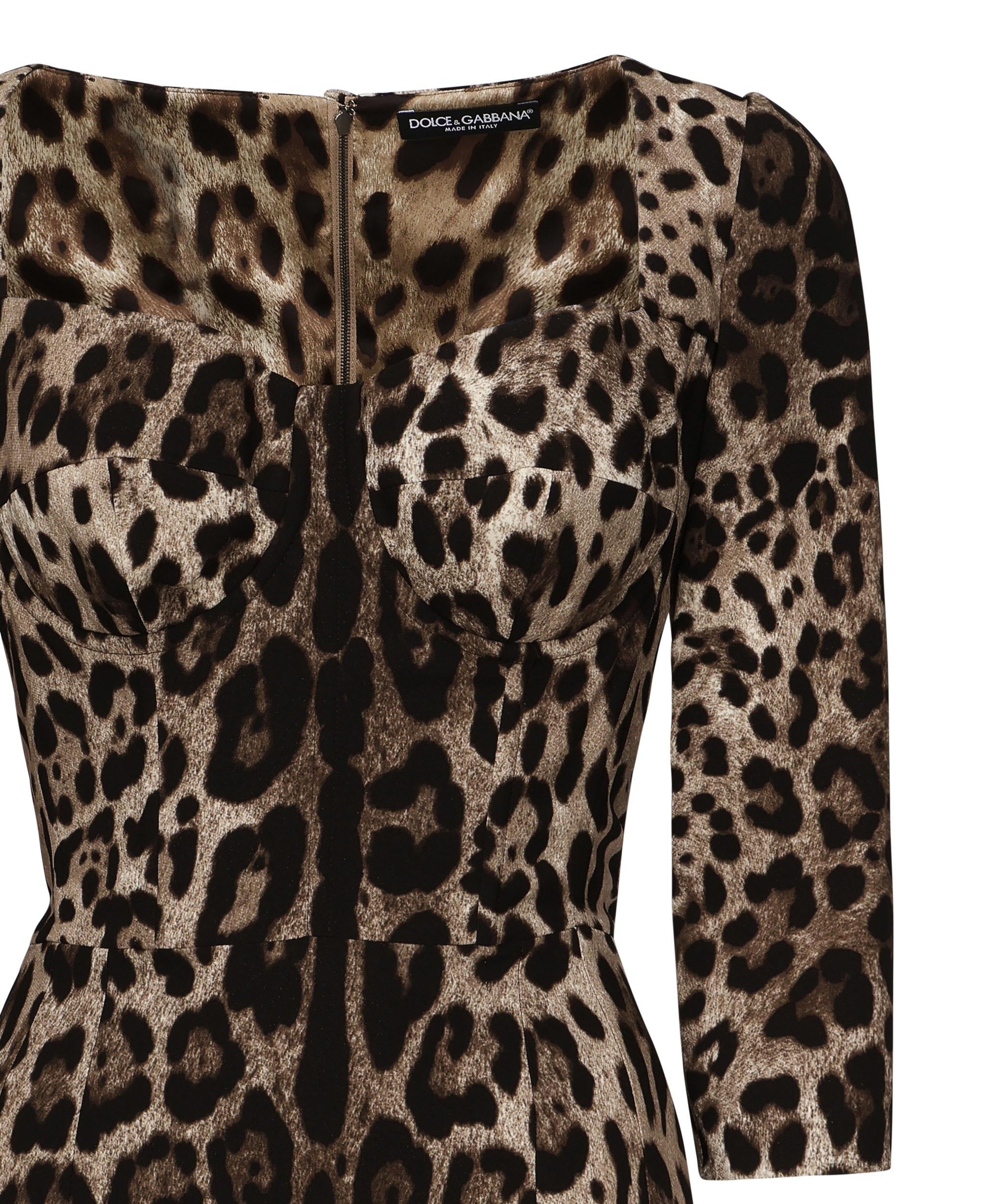 Abito bustier in stampa leo F6C1ET FSRKIHY13M DOLCE & GABBANA 
