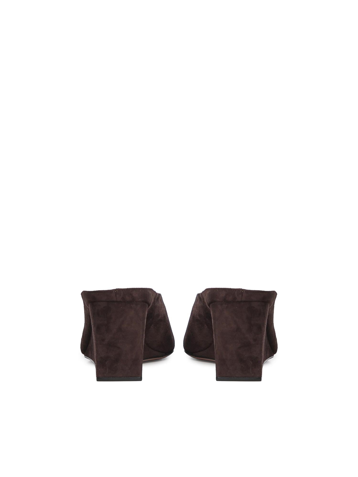 Mule Cube in pelle scamosciata AA3M104C0H53 U15 ALAIA 