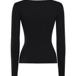 Top Heritage in maglia a costine 126MTO479FI0001 9999 COURREGES 
