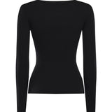 Top Heritage in maglia a costine 126MTO479FI0001 9999 COURREGES 