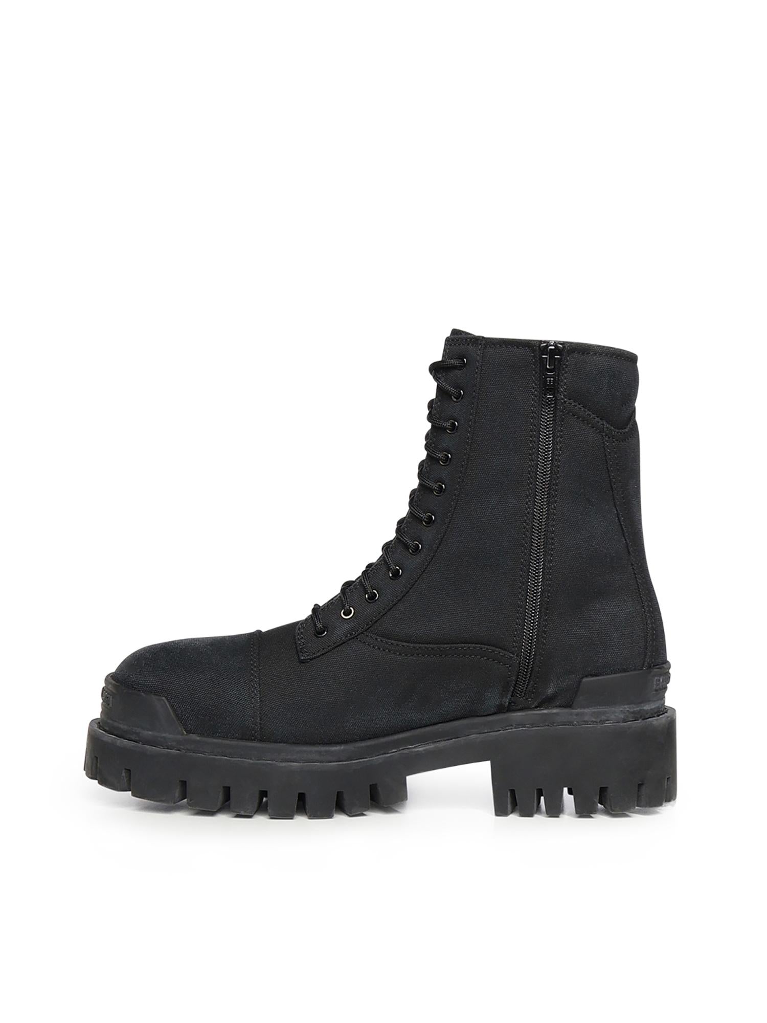 Stivali Combat Strike in tela di cotone 845015 W2H111000 BALENCIAGA 