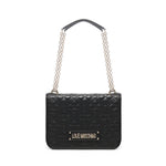 Borsa a spalla trapuntata con logo<BR/> JC4000PP1LLA0 00A LOVE MOSCHINO 