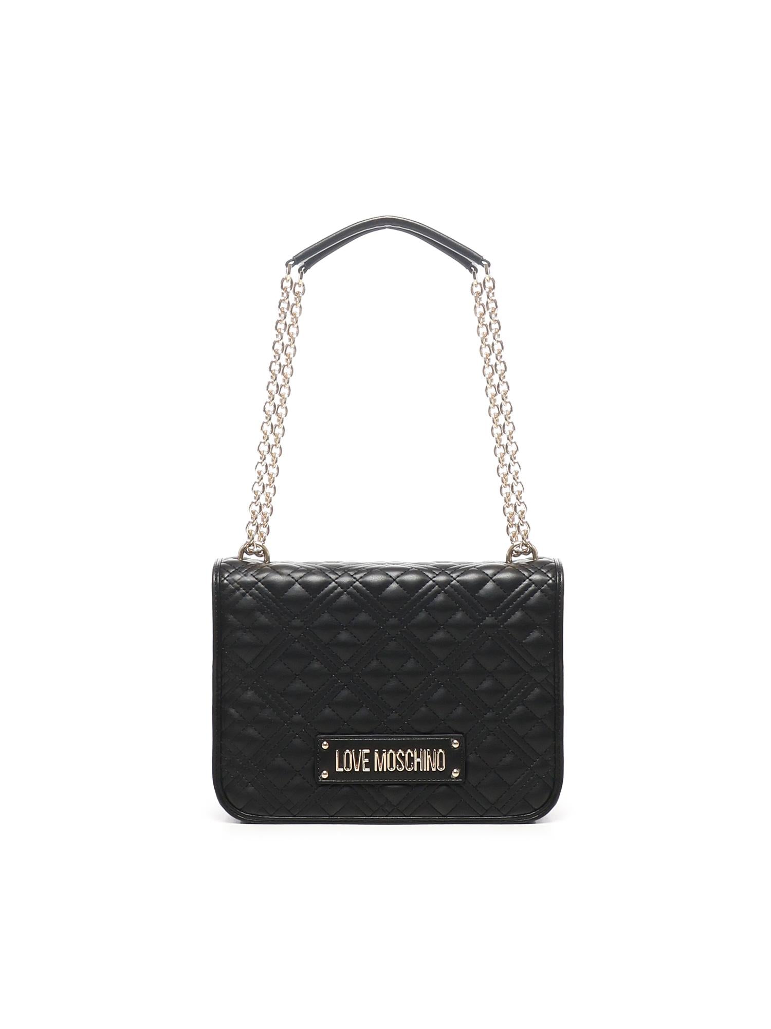 Borsa a spalla trapuntata con logo<BR/> JC4000PP1LLA0 00A LOVE MOSCHINO 