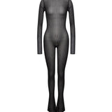 Jumpsuit in maglia a costa DA566 M01045D999 DONDUP 