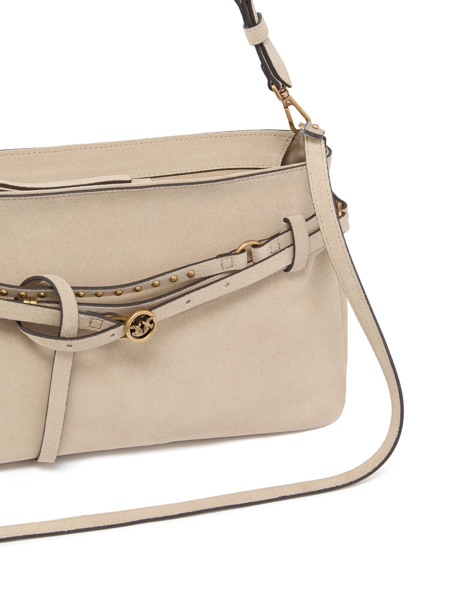 Borsa a spalla media Belt Bag in suede<BR/> 106176 A0F6C50Q PINKO 
