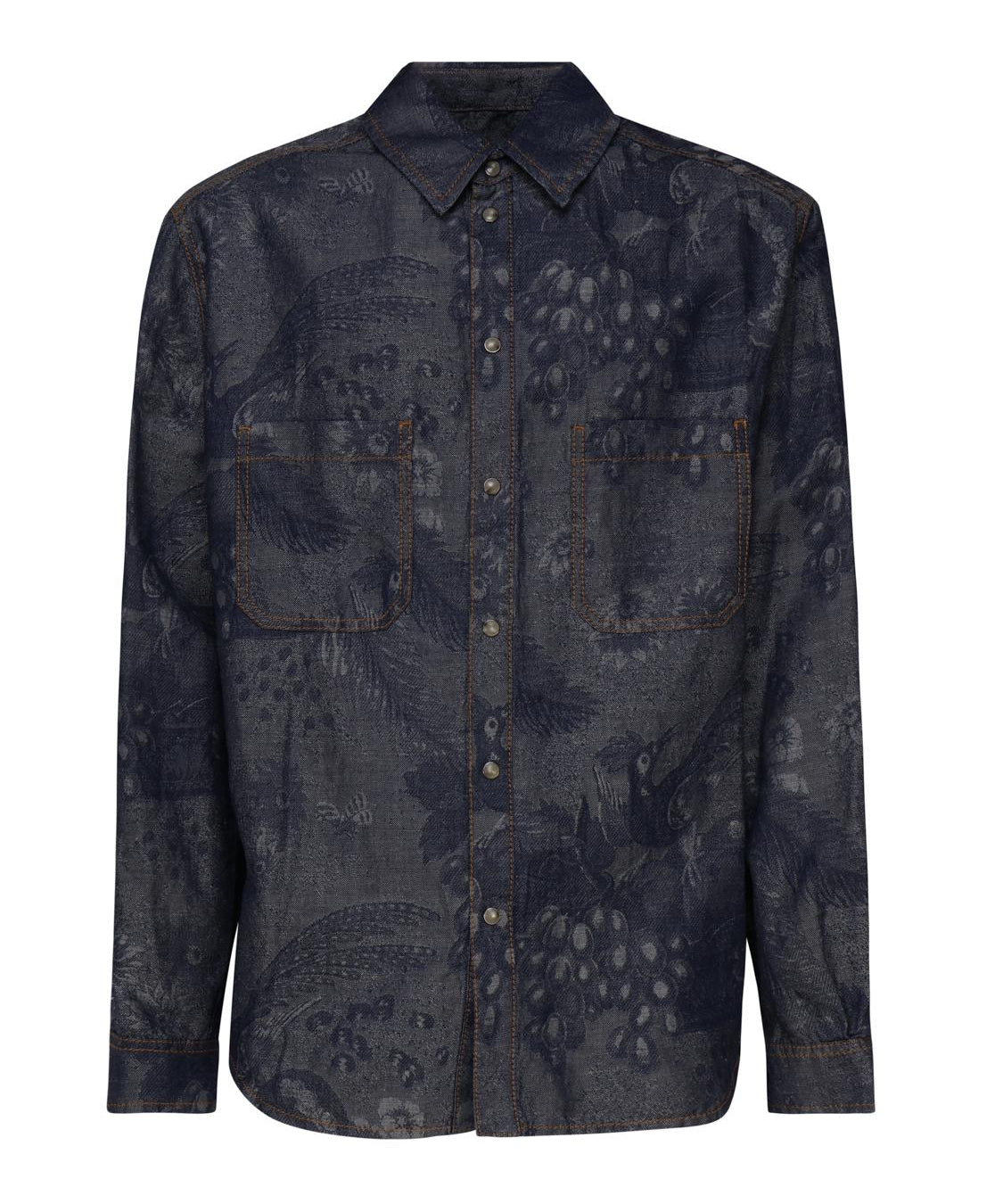 Camicia in denim con paisley MRNE0003 99TTE14S9091 ETRO 