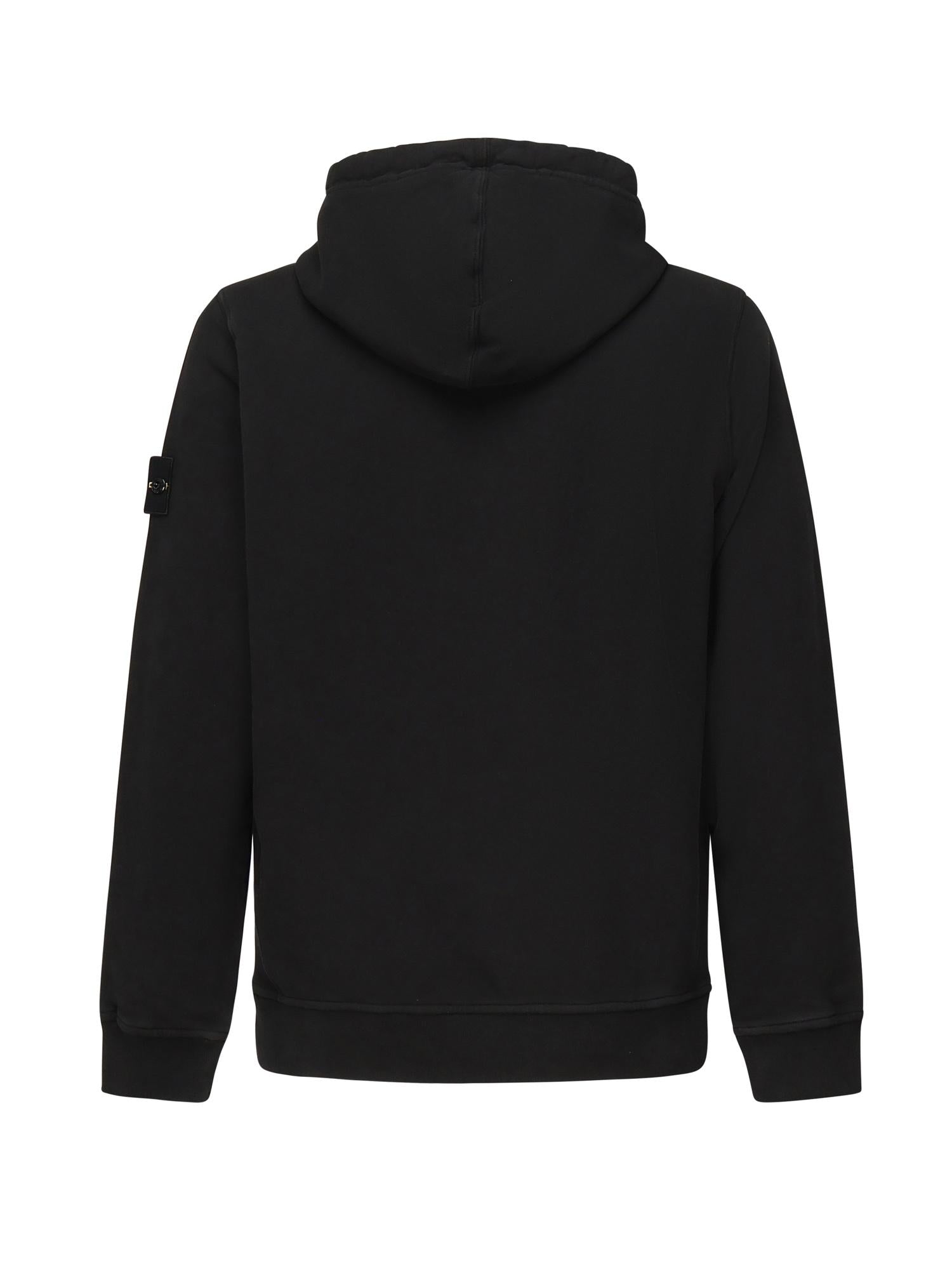 Felpa con cappuccio e logo<BR/> K2S156100029 S0A20V0029 STONE ISLAND 