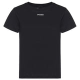 T-shirt con logo lettering<BR/> 100373 A34FZ99 PINKO 