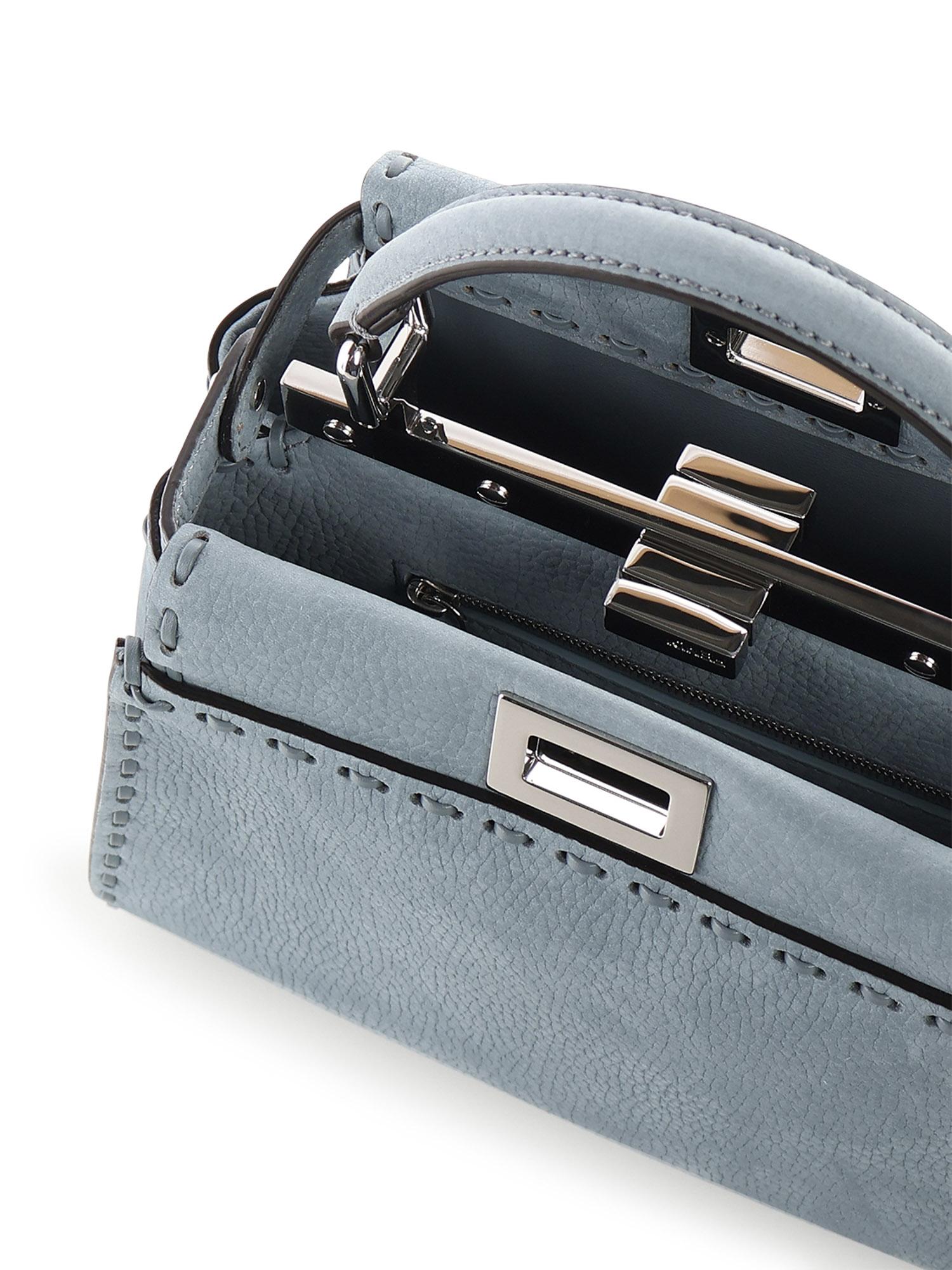 Borsa Peekaboo Mini in nabuk 8BN244 AVQQF1USY FENDI 